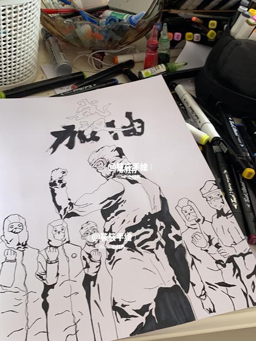 疫情绘画_疫情_绘画_人文_绘画