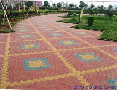 彩色混凝土环保彩砖 人行道地面砖 深圳建基