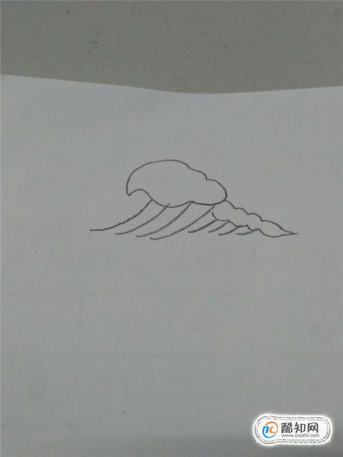 简笔画大海浪花的画法
