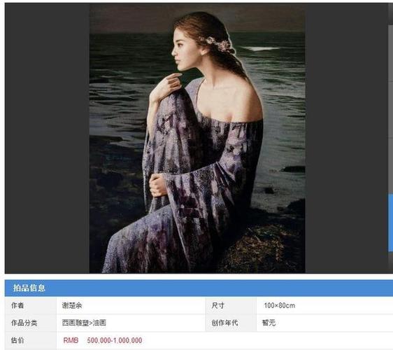 谢楚余油画美女,估价50到100万,贵在何处?