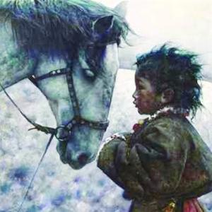 小女孩抱兔子的情侣头像的另一半