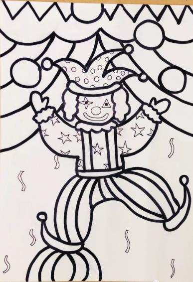 儿童画创意丨魔术画神奇的小丑