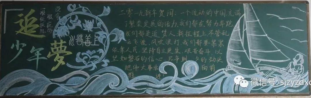 我们都是追梦人2019年1月份黑板报优秀作品展