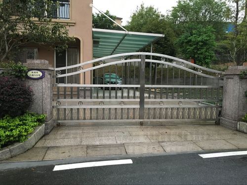 厂家直销坚固美观 厂房不锈钢门 庭院不锈钢大门 围墙电动平移门