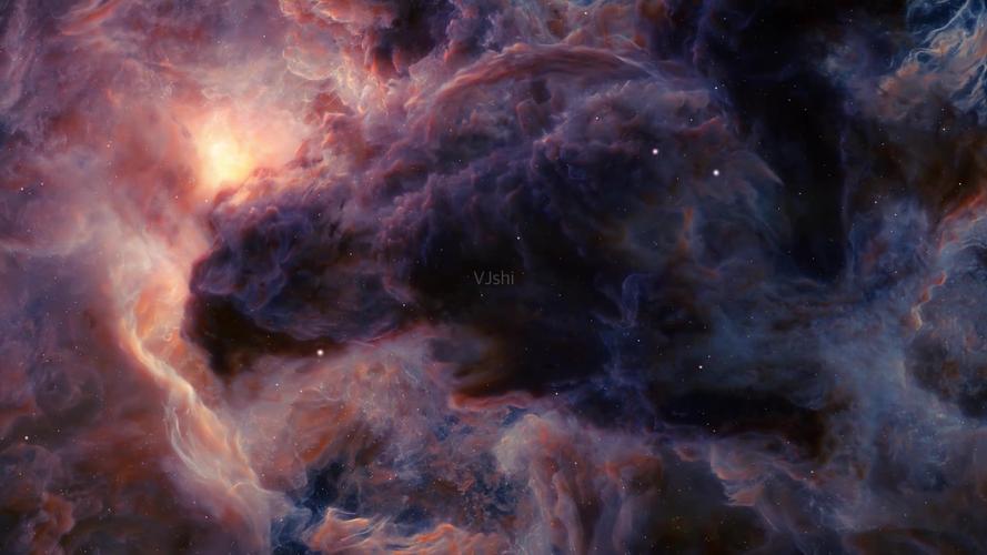 宇宙混沌瑰丽星云