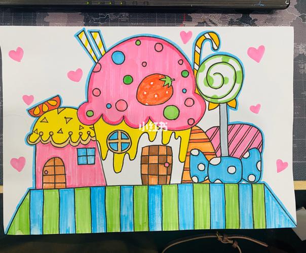 儿童画～糖果屋_儿童画_绘画_母婴_早教