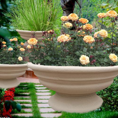 购客花坛花盆室外花盆园林绿化户外大花盆grc花钵庭院花盆水泥欧式