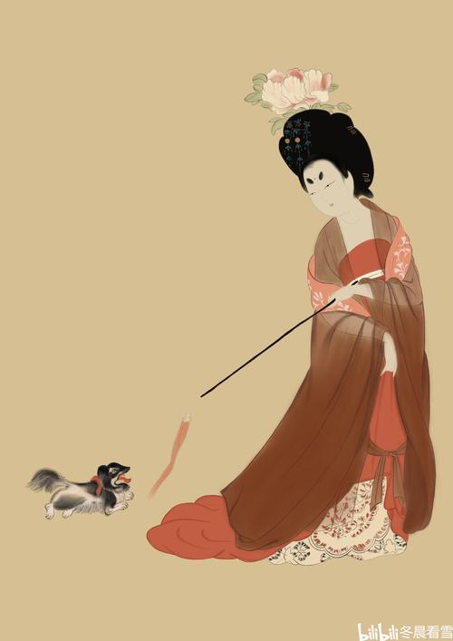 挑战ipad绘制中国十大名画—簪花仕女图