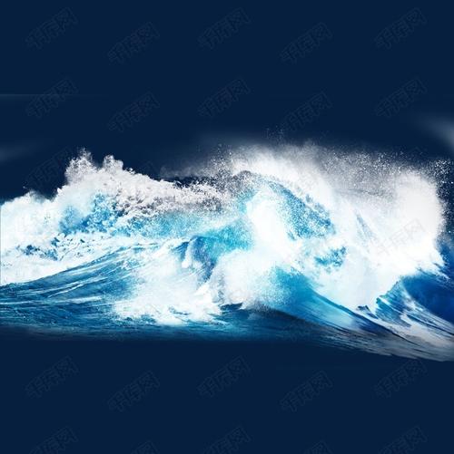海浪蓝色海洋大风大浪