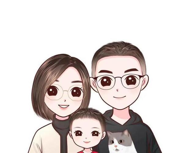2021家庭头像一家三口四口微信头像亲子头像合集