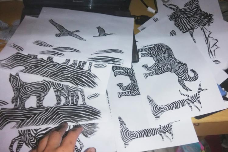 《动物》版画|平面|图案|雪颖风 - 原创作品 - 站酷