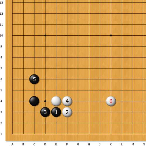 围棋笔记定式小目一间高挂托退