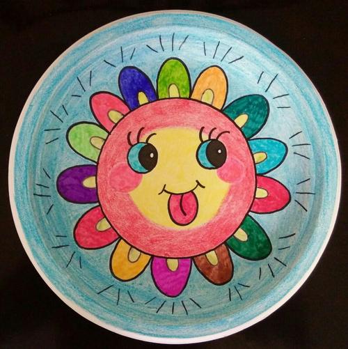 美丽的纸盘装饰画艺术品·引领小学美术教学新领域—— 临清市实验