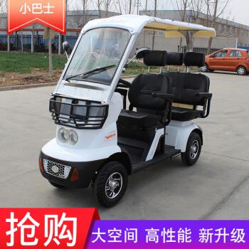 小巴士代步车四轮电动车三人观光车助力成人电瓶车接孩子带棚老人德州