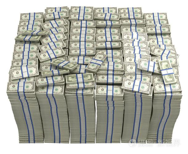 国库. 一大捆美元