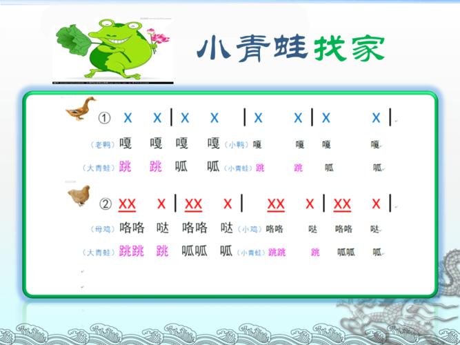 最新一年级上册音乐课件-小青蛙找家(2)|人音版(简谱)