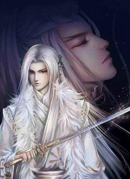 20张白发古风美男图集,满头银发真的好迷人