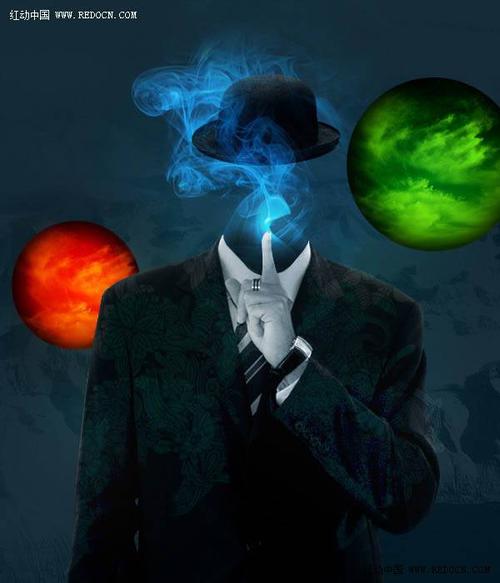 合成迷幻烟雾男生头像照片的ps教程