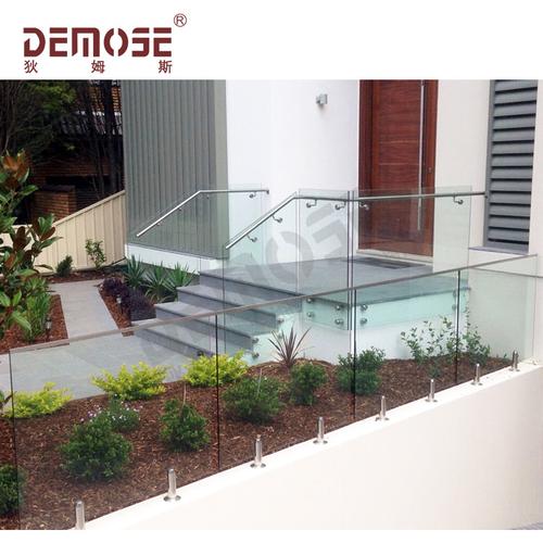 广东出口钢化玻璃扶手栏杆 户外台阶楼梯防护栏 室内不锈钢栏