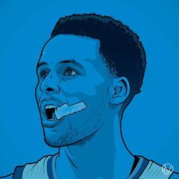 库里头像素描简笔画