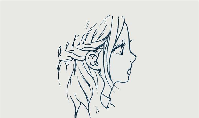 女生侧脸画法漂亮闭眼