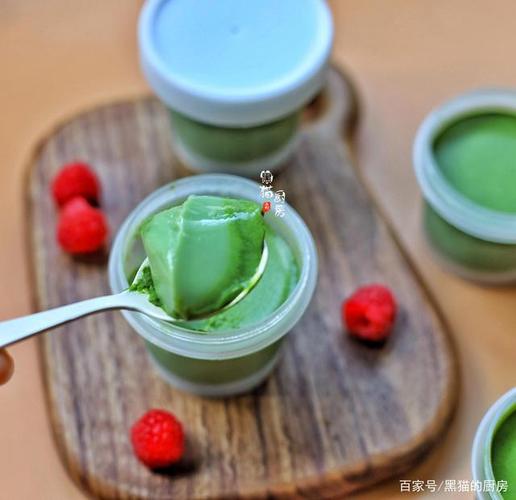 自制抹茶布丁,嫩滑q弹,掌握好比例搅一搅,新手也能