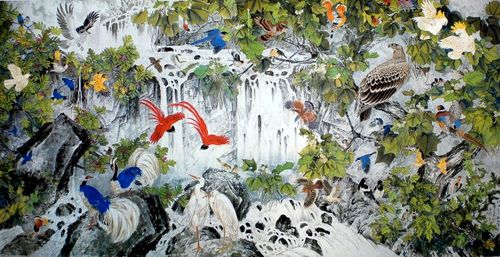 绿静春深.百鸟争鸣