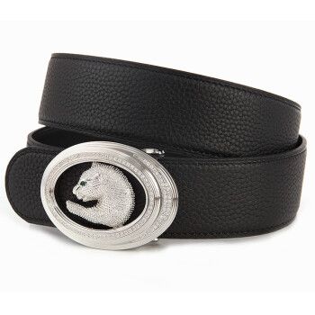 商务时尚威镰史蒂芬stfenvilict皮带青年精品腰带钢扣镀金豹头男士