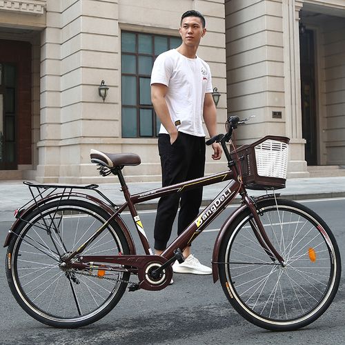 26寸男士自行车男式成人通勤单车普通城市休闲复古代步轻便学生