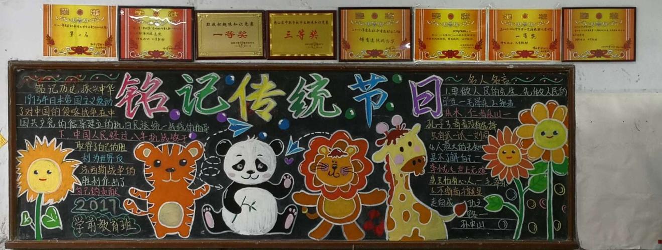 淄博工贸学校2019年6月份黑板报——主题:铭记传统节日