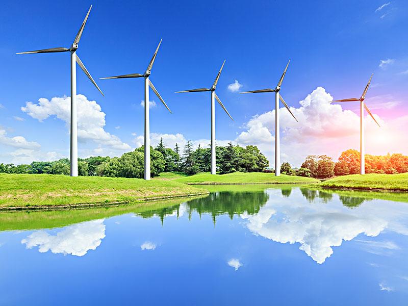 风轮机,风力发电,新能源,绿色,天空