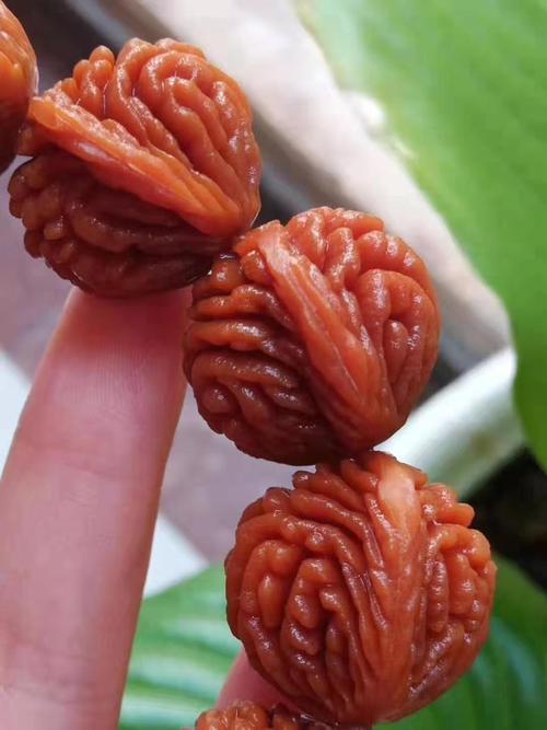 秦岭野生精品刺龙纹桃核 霸王龙桃胡手串 深纹刺龙纹核桃串 刺龙纹18