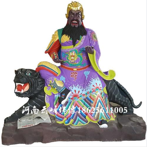 河南树脂玻璃钢批发神像武财神赵公明黑虎财神黑脸财神骑虎武财神赵公
