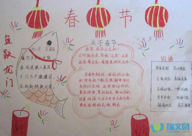 过年手抄报文字内容_过年主题手抄报文字