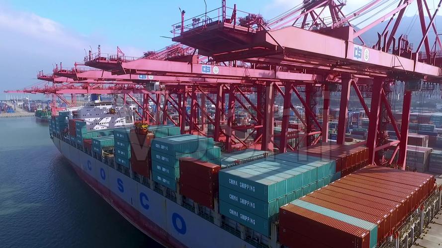 港口码头集装箱-物流货运 连云港港口