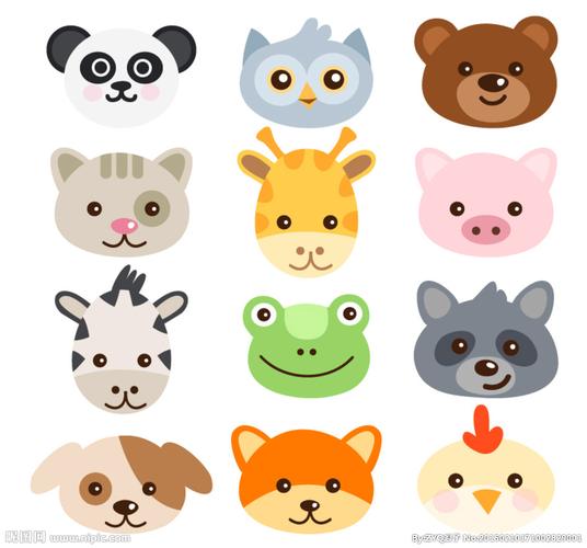 卡通动物头像图片