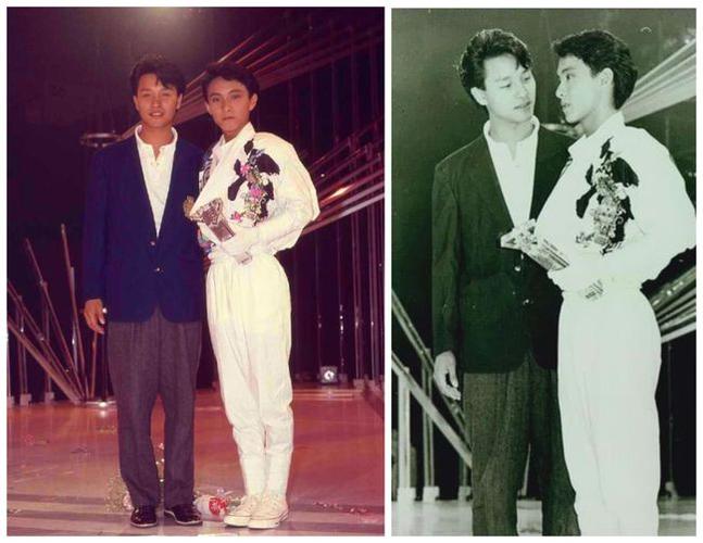 无法重拍的老照片,图1童年的张国荣,看到图5:帅爆全网