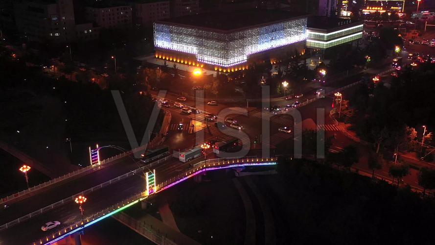 【4k】阳泉市中心夜景