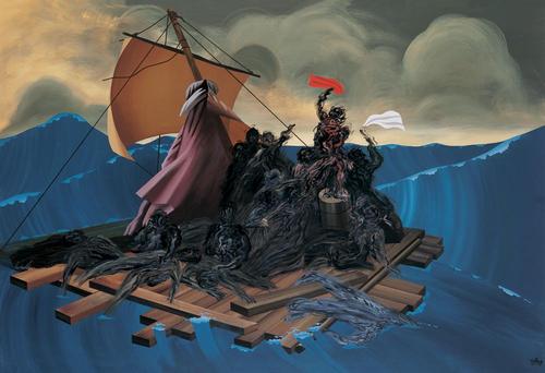 2630 1997年作 美杜莎之筏 布面 油画