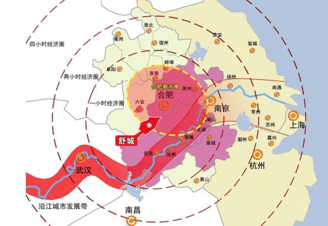远弱于上海城市圈;杭州,宁波都比合肥都市圈强!