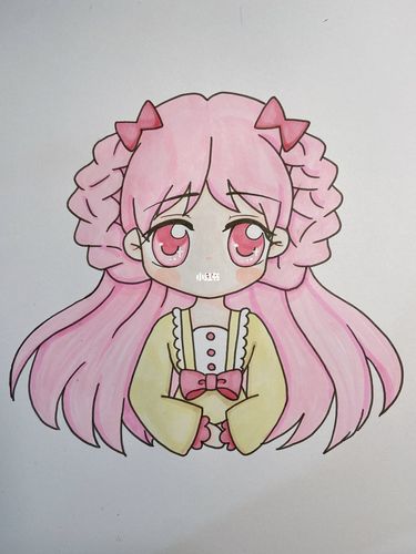 女孩动漫人物 卡通少女漫画马克笔手绘半身