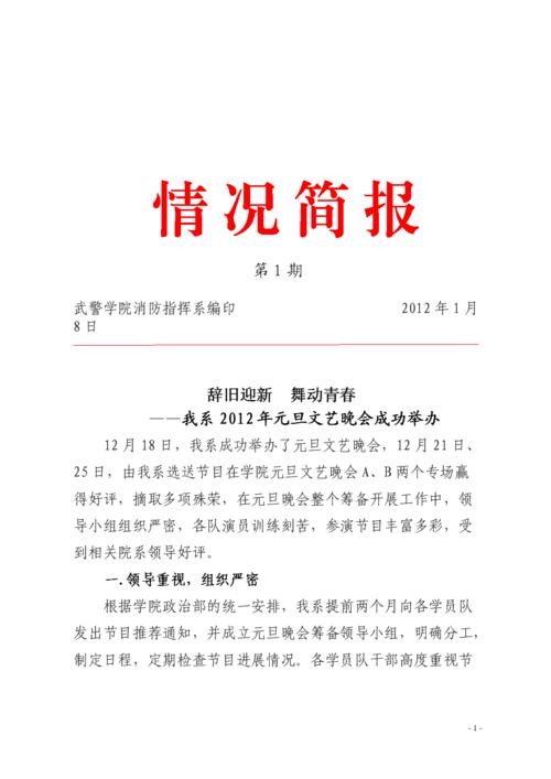 2012情况简报第1期(元旦文艺晚会举办).doc 4页