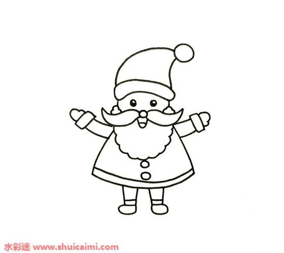 圣诞老人怎么画圣诞老人简笔画步骤图