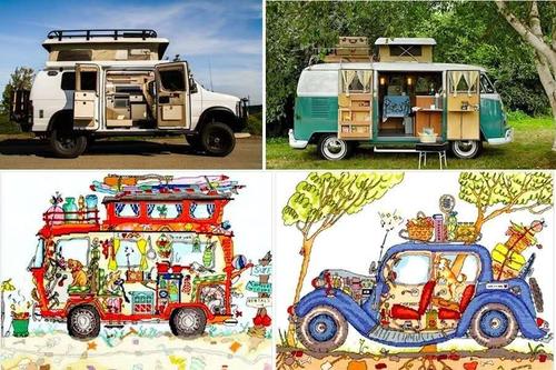 写美篇 今日绘画主题奇妙的房车 教学目标 让孩子们学会绘画房车的