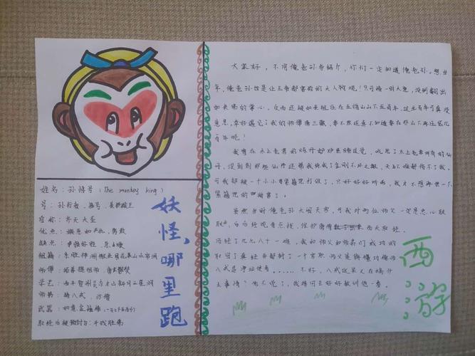 西游记人物名片——孙悟空(超越队)