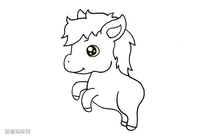 可爱的小马怎么画