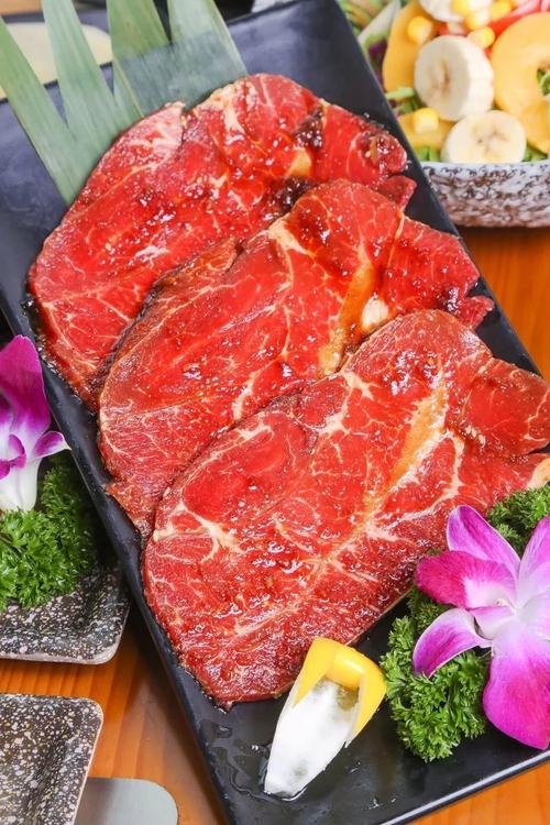 超大片的调味牛肉