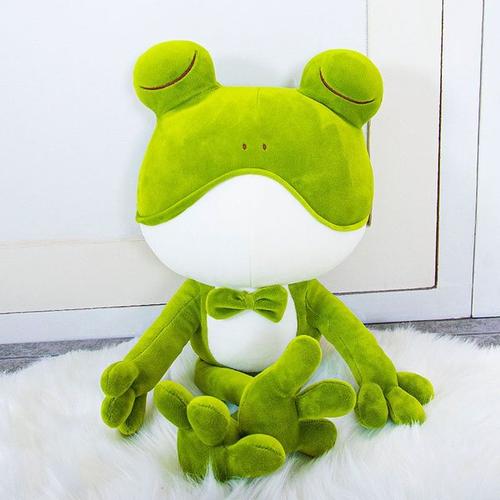 购客青蛙毛绒玩具公仔蛤蟆抱枕大号可爱娃娃睡觉玩偶长腿b绿色生日礼