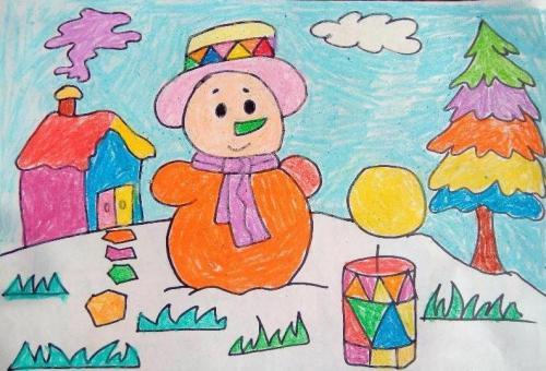 冬天图片儿童画手抄报冬天的手抄报