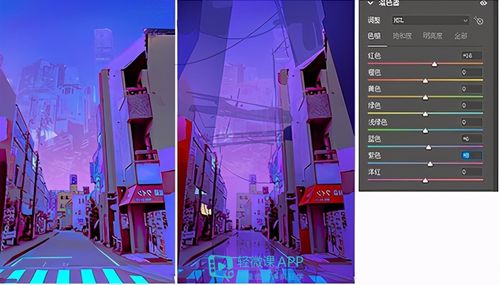 ps教程:赛博朋克场景怎么画?